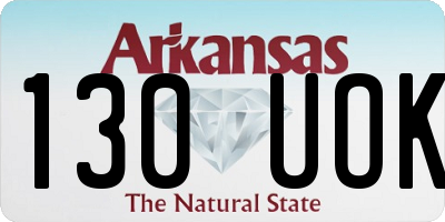 AR license plate 130UOK
