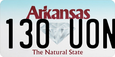 AR license plate 130UON