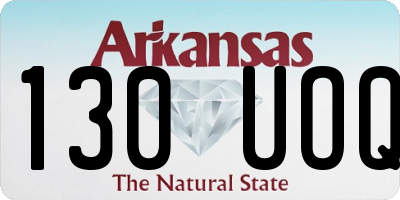 AR license plate 130UOQ