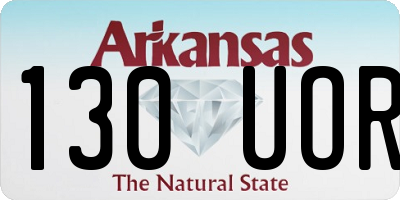 AR license plate 130UOR
