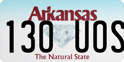 AR license plate 130UOS