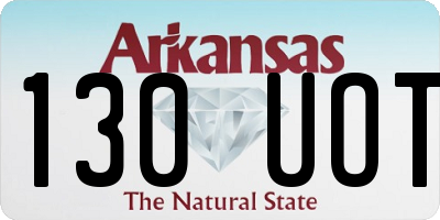AR license plate 130UOT