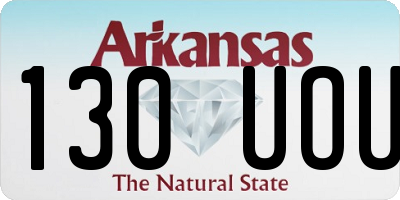 AR license plate 130UOU