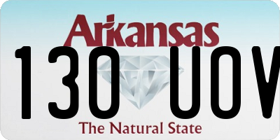 AR license plate 130UOV