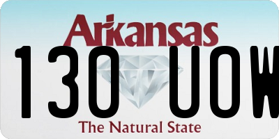 AR license plate 130UOW