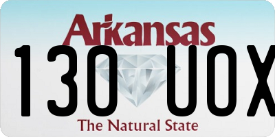 AR license plate 130UOX