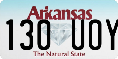 AR license plate 130UOY