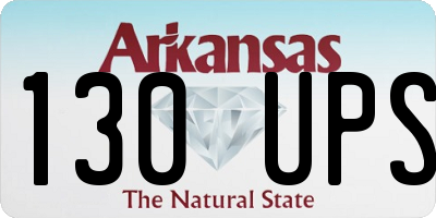 AR license plate 130UPS
