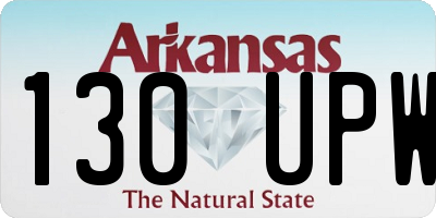AR license plate 130UPW