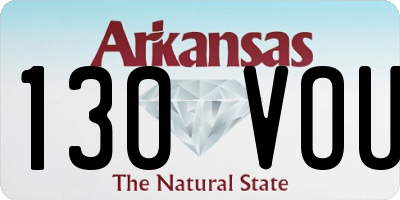 AR license plate 130VOU