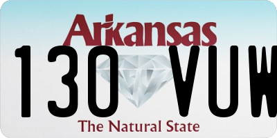 AR license plate 130VUW