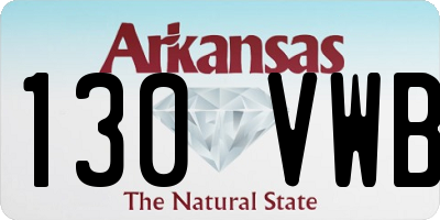 AR license plate 130VWB