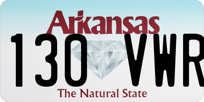 AR license plate 130VWR