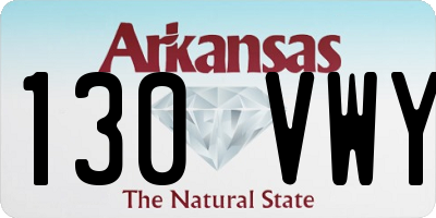 AR license plate 130VWY
