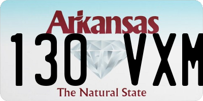 AR license plate 130VXM