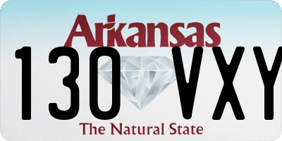 AR license plate 130VXY
