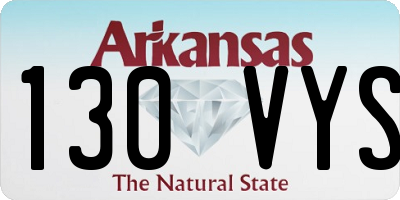 AR license plate 130VYS
