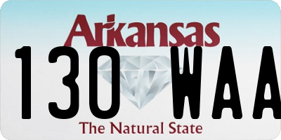 AR license plate 130WAA