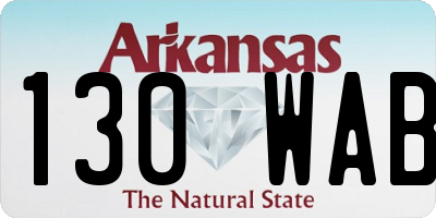 AR license plate 130WAB