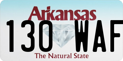 AR license plate 130WAF