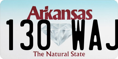 AR license plate 130WAJ