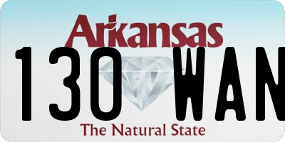 AR license plate 130WAN