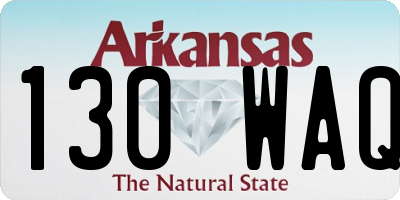 AR license plate 130WAQ