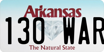AR license plate 130WAR