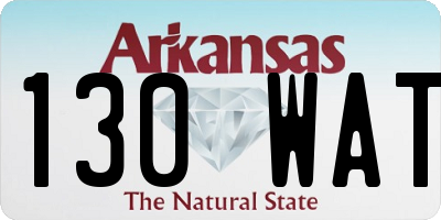 AR license plate 130WAT