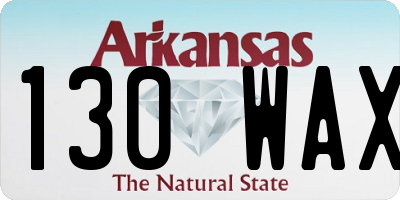 AR license plate 130WAX