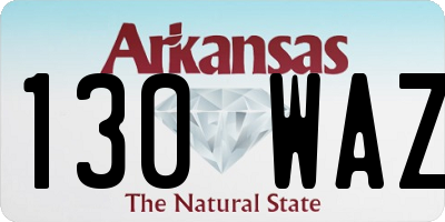 AR license plate 130WAZ