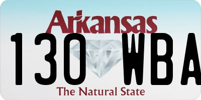 AR license plate 130WBA