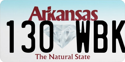 AR license plate 130WBK
