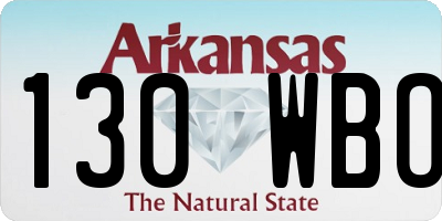 AR license plate 130WBO