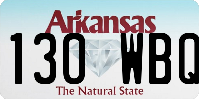 AR license plate 130WBQ