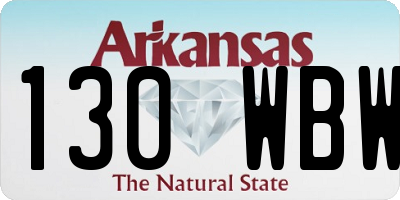 AR license plate 130WBW