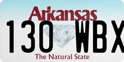 AR license plate 130WBX