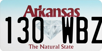 AR license plate 130WBZ