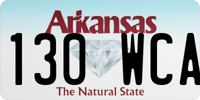 AR license plate 130WCA