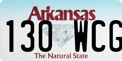 AR license plate 130WCG