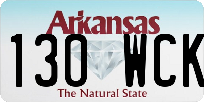AR license plate 130WCK