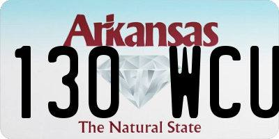 AR license plate 130WCU