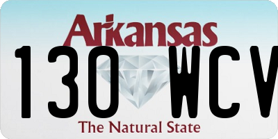 AR license plate 130WCV