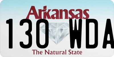 AR license plate 130WDA