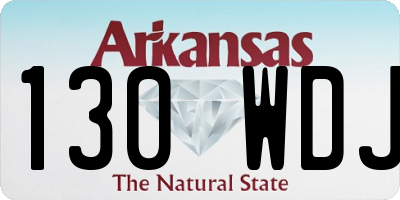 AR license plate 130WDJ