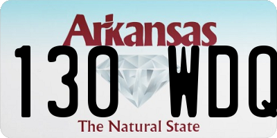 AR license plate 130WDQ
