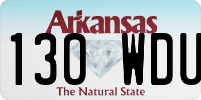 AR license plate 130WDU