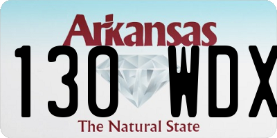 AR license plate 130WDX