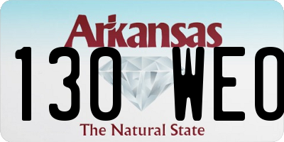 AR license plate 130WEO