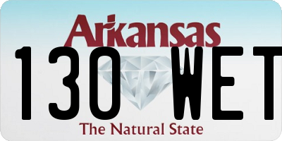 AR license plate 130WET